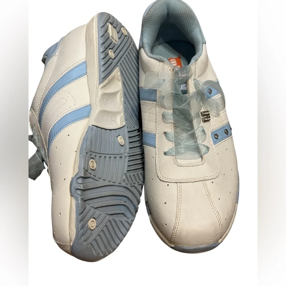Kenneth Cole Y2K Rhinestone Sneakers Blue White Size 6